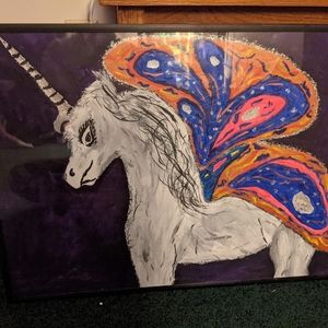 Winged unicorn art